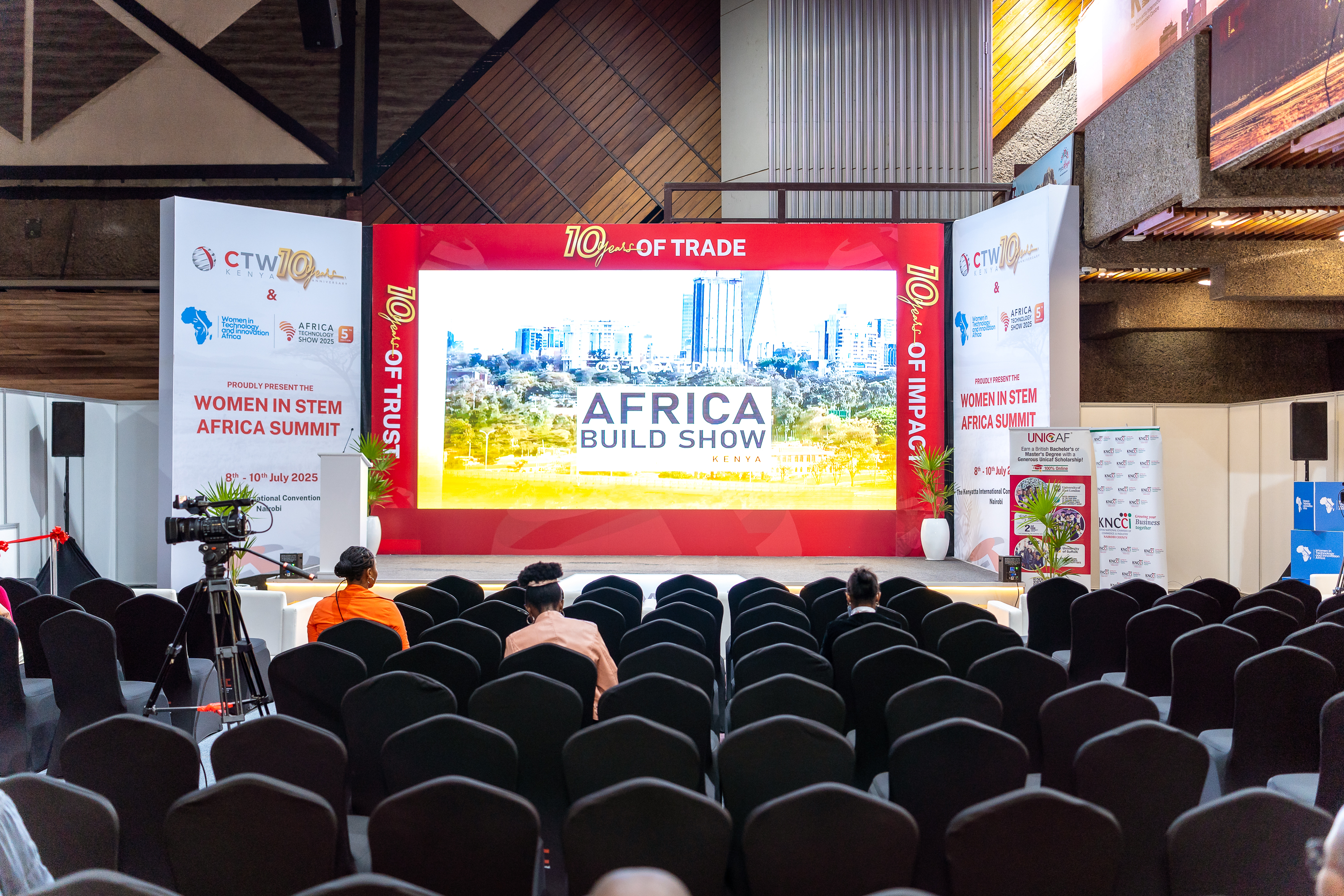 The main stage and seating ahead of a session